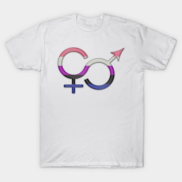 Gender Fluid Symbol T-Shirt by LiveLoudGraphics